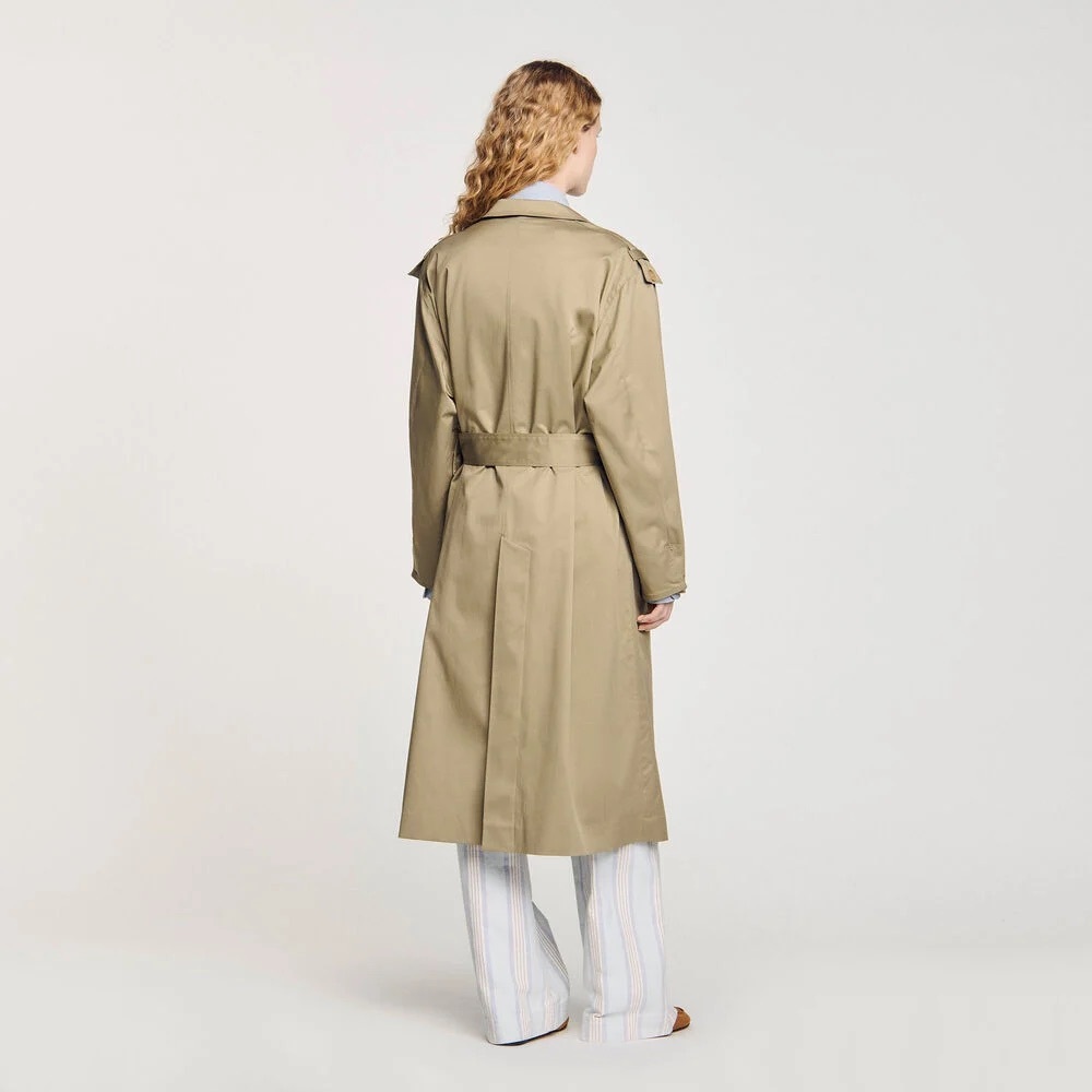 Aliocha Khaki Trench Coat - Picture 2 of 6
